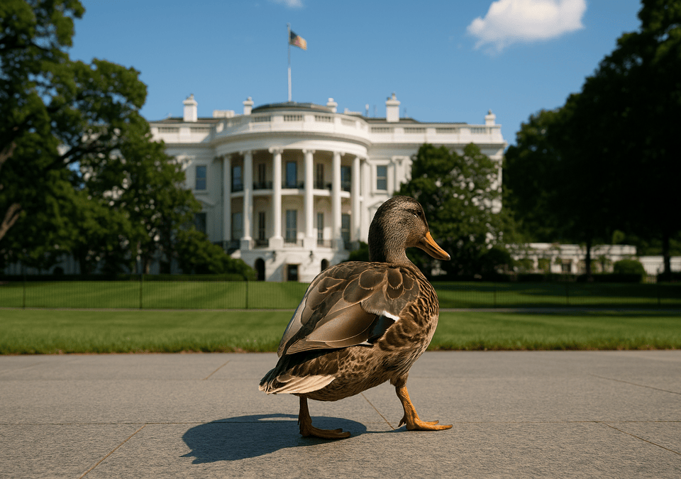 Lame duck waddling away from the White House